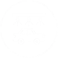Garage icon showing lighting system compatibility for personal or commercial garage use